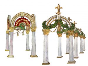 architectural elements columns with capitals and archways