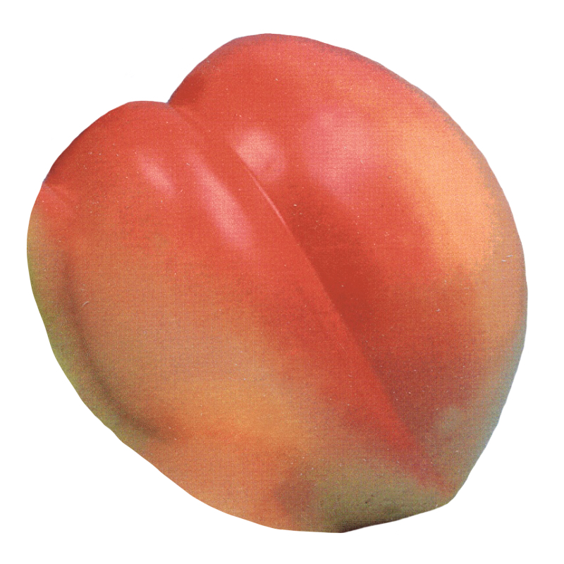 giant fiberglass peach or plum fruit