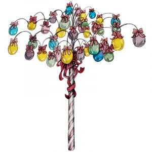 Gum Drop Tree into Spring Easter egg Tree