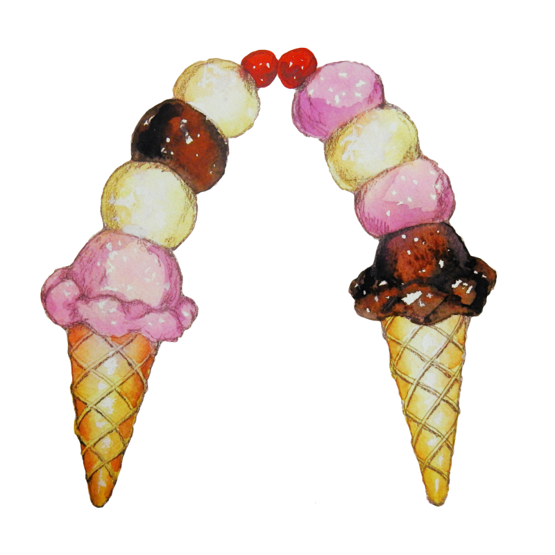 Ice Cream cone archway artwork
