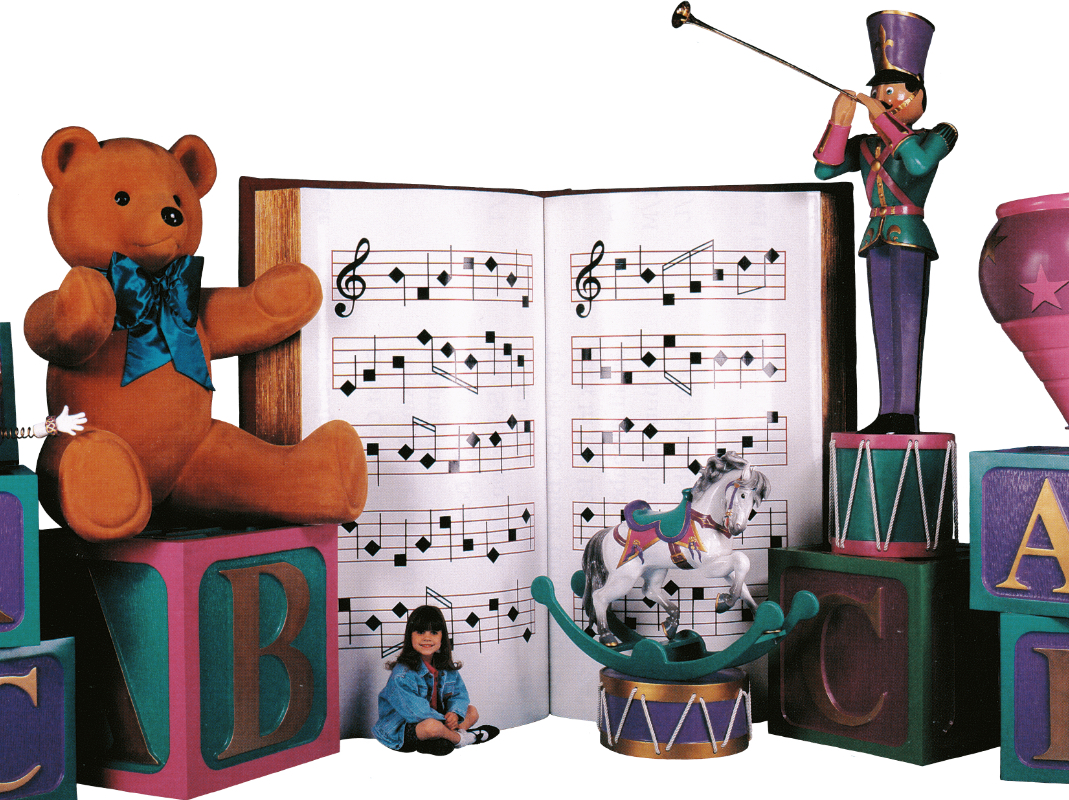 Toy land items Giant Open Book Backdrop