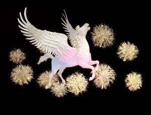 Pegasus with manzanita 3d snowballs