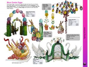 Swan sleigh and Easter eggs catalog page