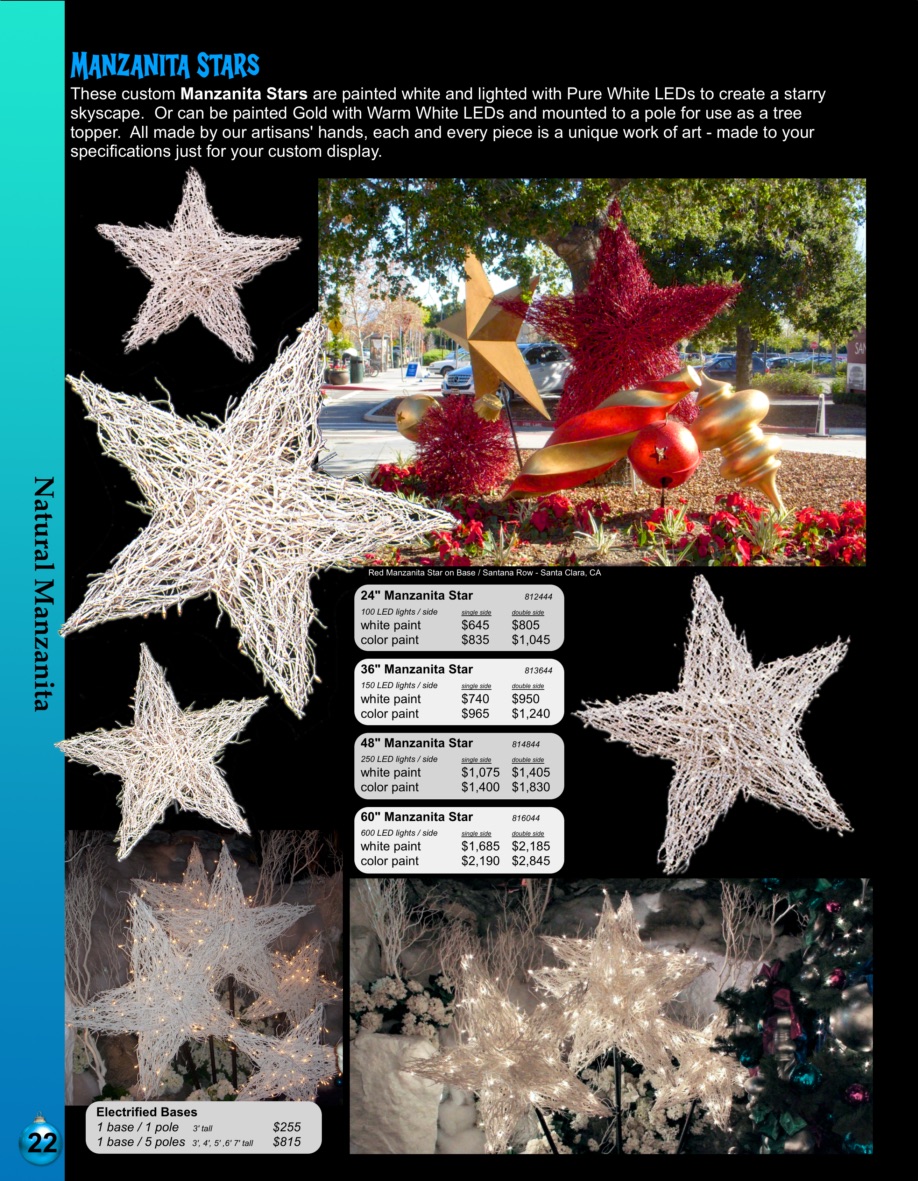 Barrango Catalog page 22 Manzanita Stars