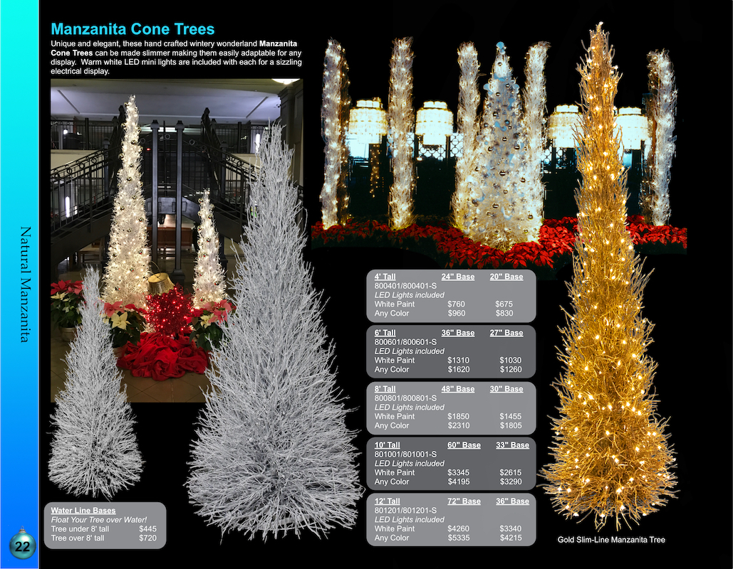 Manzanita Cone Trees Catalog page