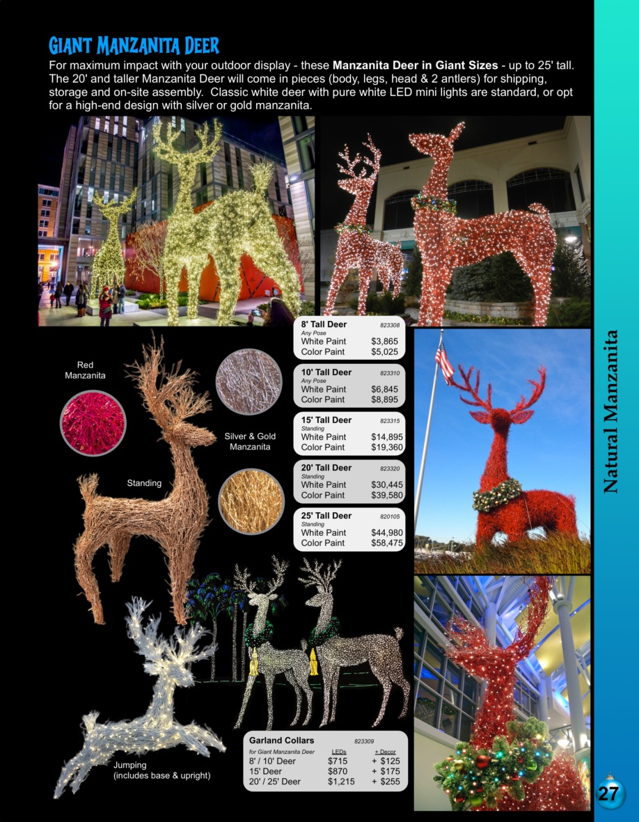 27-giant-manza-deer Barrango Catalog page 27 Giant size manzanita reindeer deer