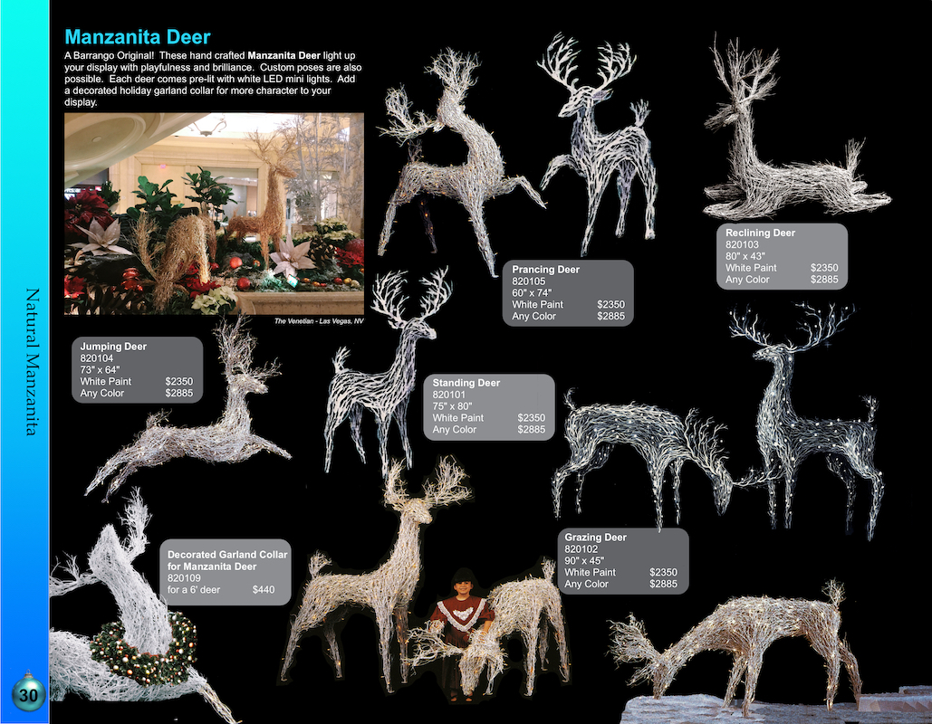 Manzanita Deer animals Barrango Catalog page