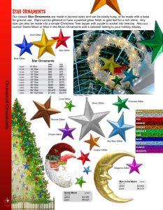 Barrango Catalog page 32 giant star ornaments