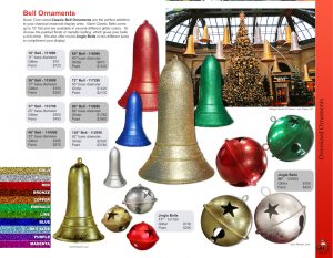 Giant Bells and Jingle Bell ornaments catalog page Barrango