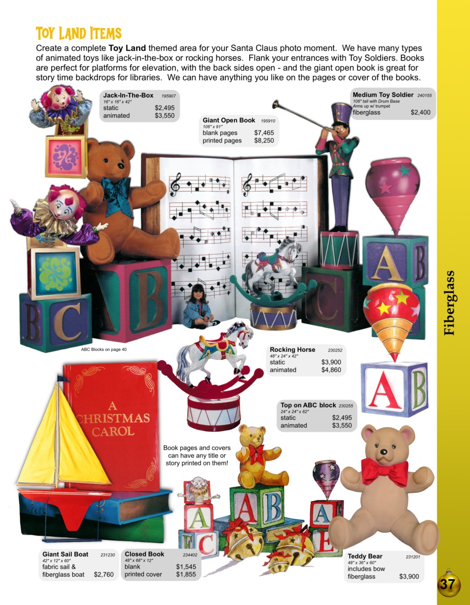 37-toy-land Barrango Catalog page 37 Toy Land Toys animated jack in the box giant books backdrops