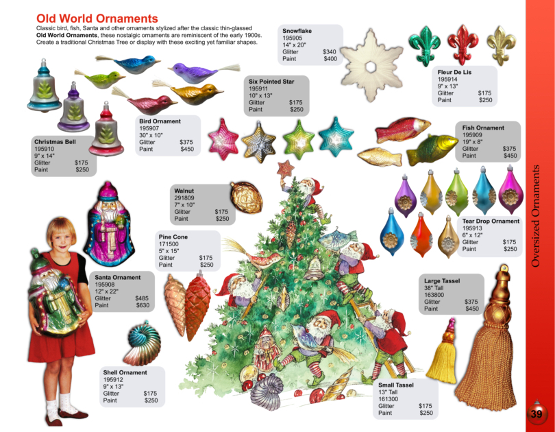 Old World Ornament Catalog Page