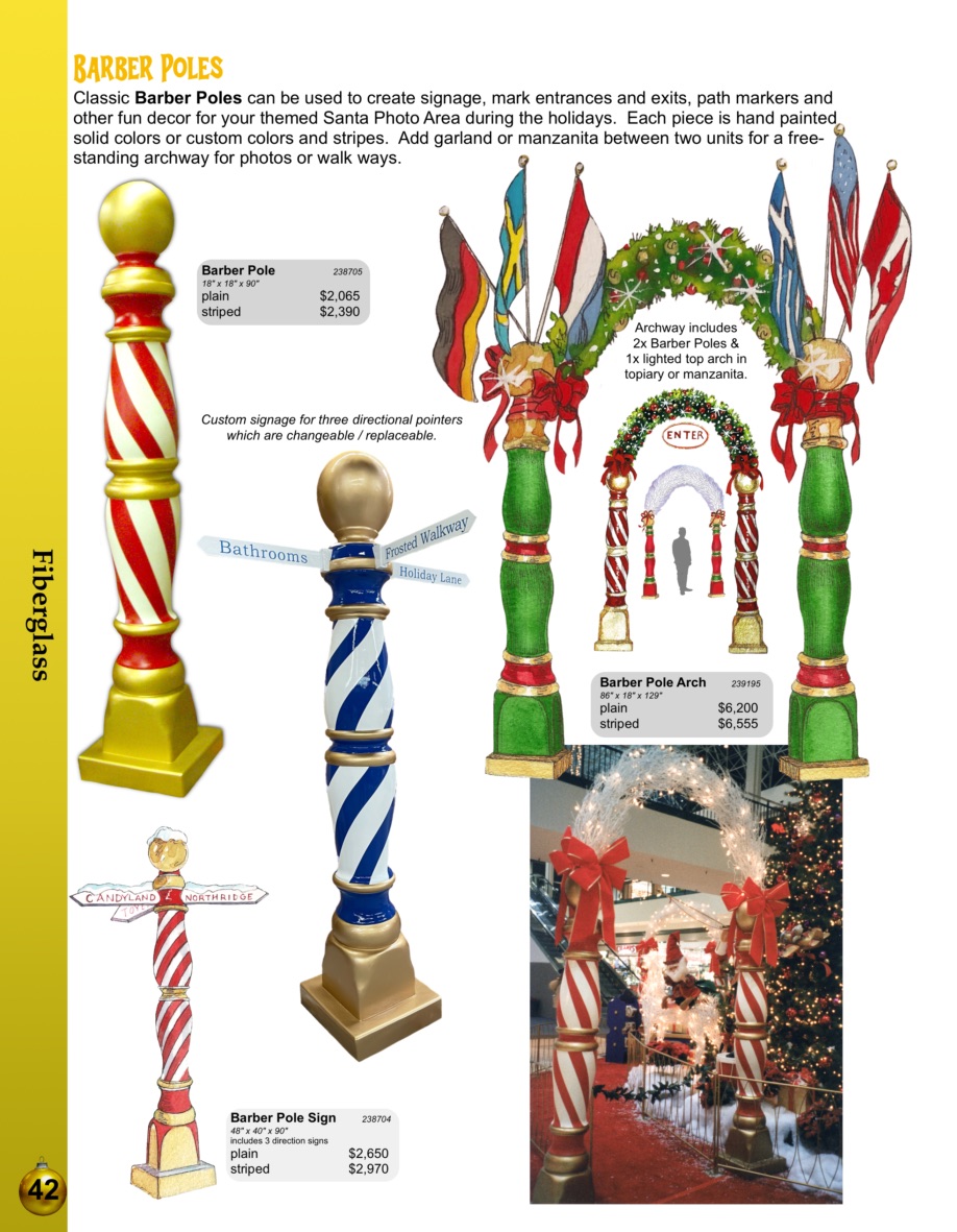 42-barber-poles Barrango Catalog page 44 Barber Poles signage and archway entrances