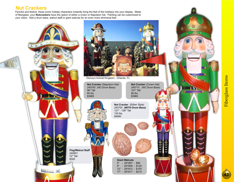 giant Nut Crackers and Walnuts catalog page