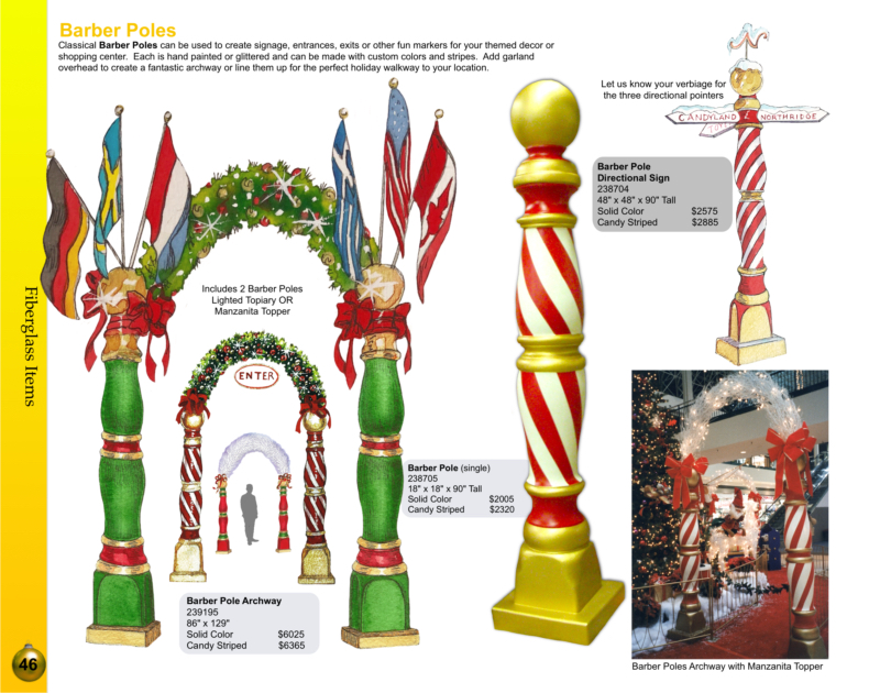 Barber Poles and Barber pole archways catalog page