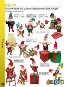 Barrango Catalog page 48 Santa's Animated Elves