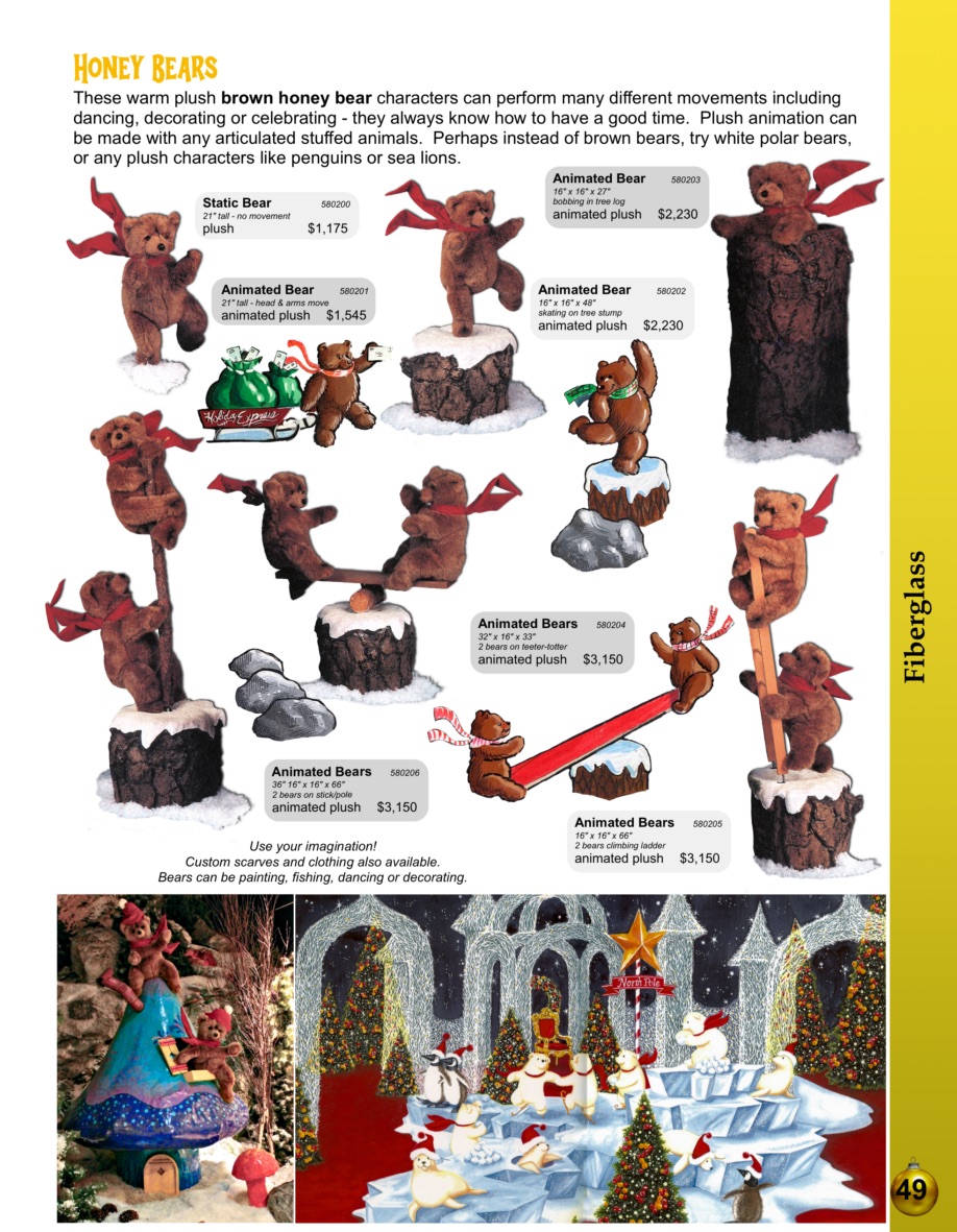 49-bears Barrango Catalog page 49 Animated Plush bear custom animation