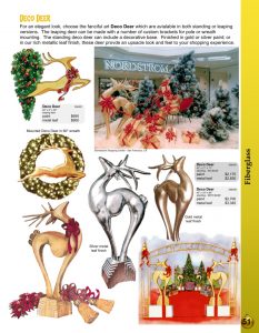 Barrango Catalog page 51 Fancy Stylized fiberglass Deco Deer