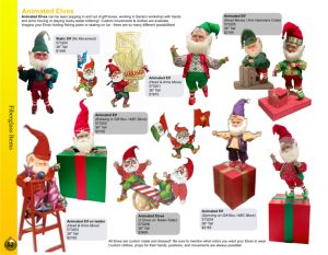 santas elves animated characters catalog page