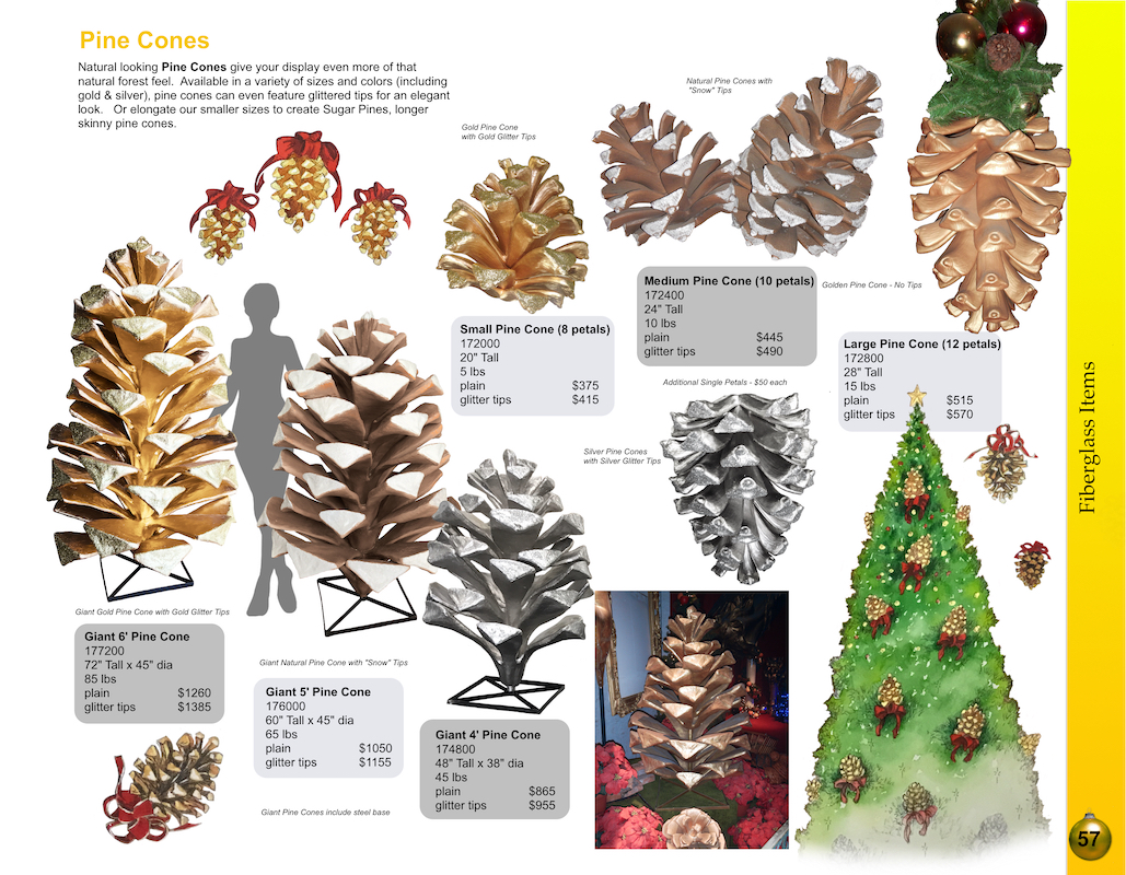 Giant Pine Cones catalog page