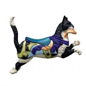 CB313 - Dentzel Carousel Cat with fish in mouth