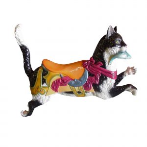 CB313 - Dentzel Carousel Cat with fish in mouth