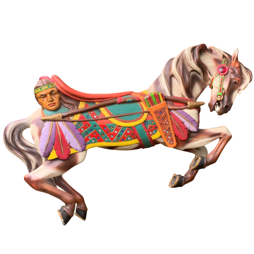 CB502 Loof Indian Head carousel horse