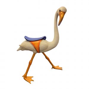 CB708 Carousel Flamingo Stork White