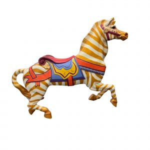 CB709- ZEBRA CAROUSEL ANIMAL GOLDEN