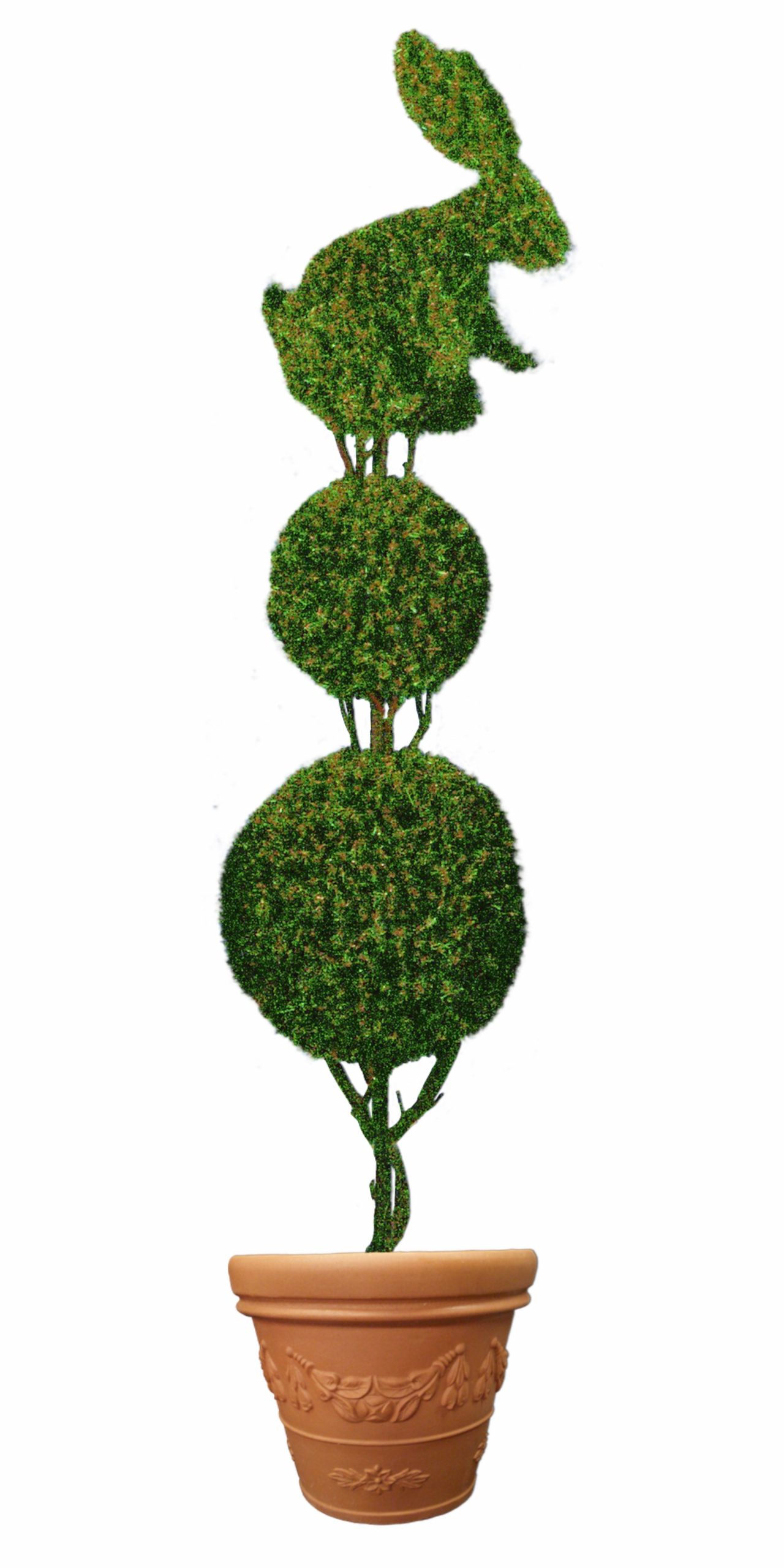 Double Ball Topiary with rabbit topper