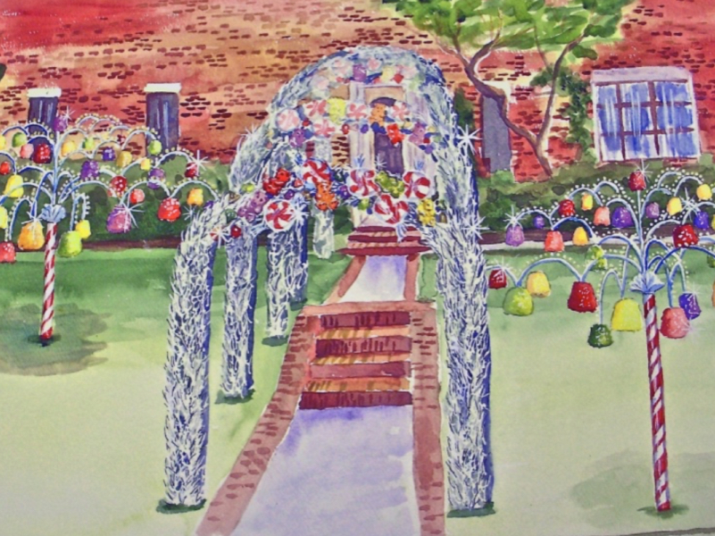 Free standing Manzanita Archways filled with Candy props