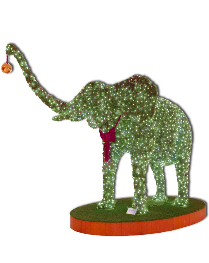 giant-15-tall-adult-elephant-topiary-animal-on-base-plinth giant 15' tall adult elephant topiary animal on base plinth
