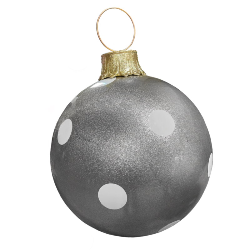 Polka Dotted pattern painted ball ornaments