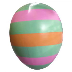 Giant fiberglass Easter egg with stripes