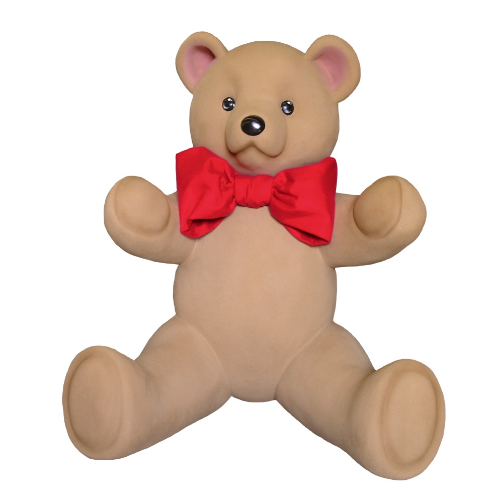 giant-fiberglass-teddy-bear-with-bow sculpted giant fiberglass teddy bear with bow