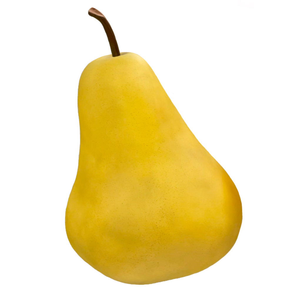 giant fiberglass yellow pear fruit prop