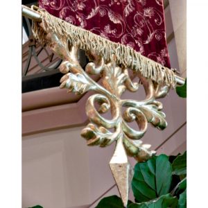 gold filigree piece banner weight wreath accent