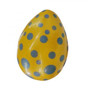 Medium fiberglass Easter egg with polka dots pattern