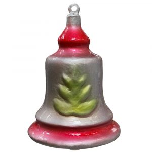 old world Christmas Bell in red paint