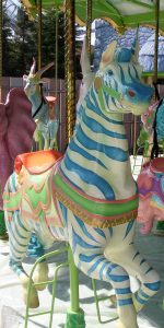 magical OZ GO ROUND Blue zebra carousel animal