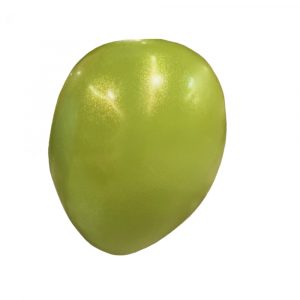 Small fiberglass Easter egg plain green with iridescent glitter