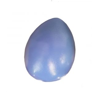 Small fiberglass Easter egg plain purple with iridescent glitter