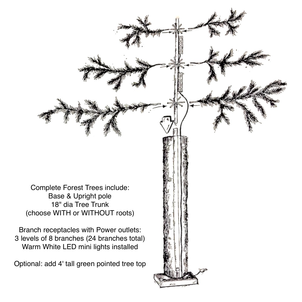 completed forest tree trunk tree diagram
