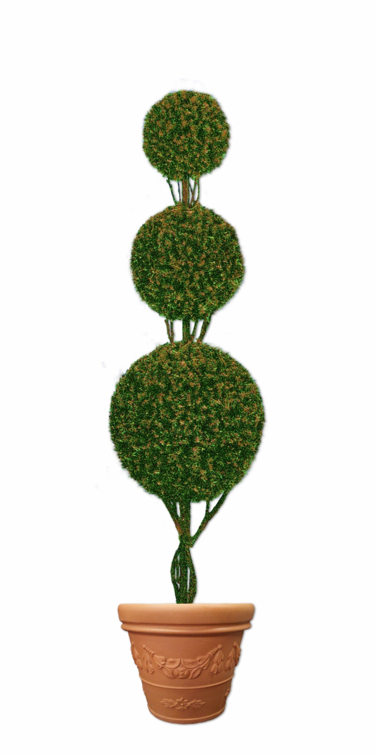 triple-ball-topiary-in-pot Triple Ball Topiary tree in flower pot