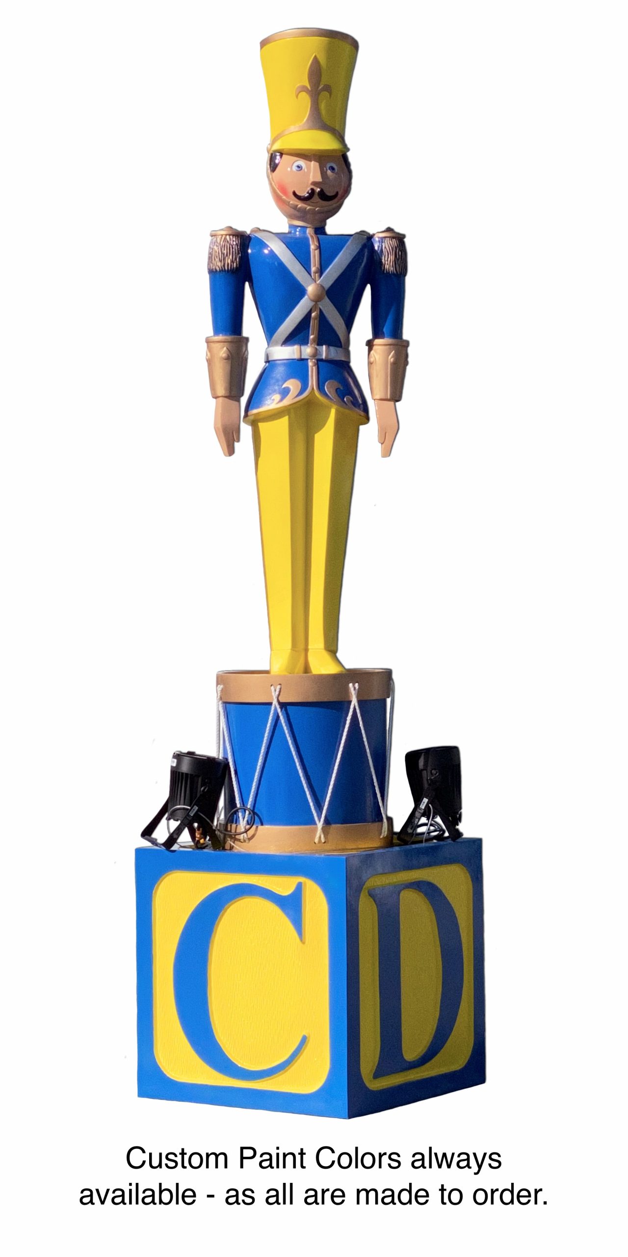 warriors-toy-soldier-on-abc-block-blue-and-yellow-gold-custom-paint warriors toy soldier on abc block blue and yellow gold custom paint