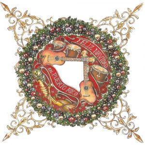 wreath artwork with 4 filigree pieces socketed into frame of wreath