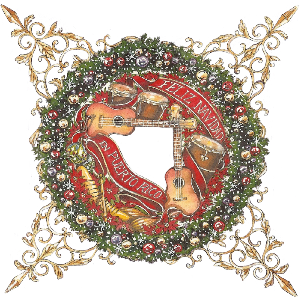 wreath artwork with 4 filigree pieces socketed into frame of wreath